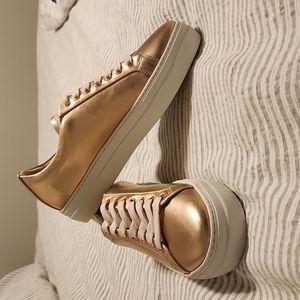 Nothing New Rose Gold Platform Sneakers